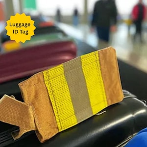 Firefighter gear luggage tag handmade reflective travel ID custom turnout bag identifier durable suitcase label aviation backpack accessory