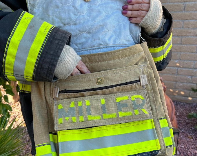 Firefighter Messenger Bag Turnout Gear Crossbody Purse Firefighter Gift Idea Unique Purse First Responder Accessory Practical Special Gift