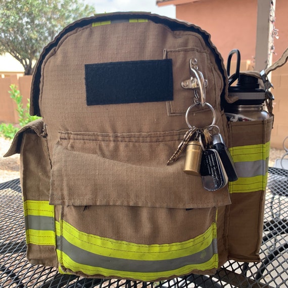 Firefighter Gift Bag Recycled Turnouts Backpack Fire Rescue Backpack  Firefighter Gift Idea Equipment Bag Firefighter Tool Bag Turnout Gear 