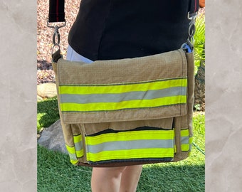 Firefighter turnout gear sling purse Firefighter gear organizer with multiple pockets turnout gear fashion accessory bag fire gear computer