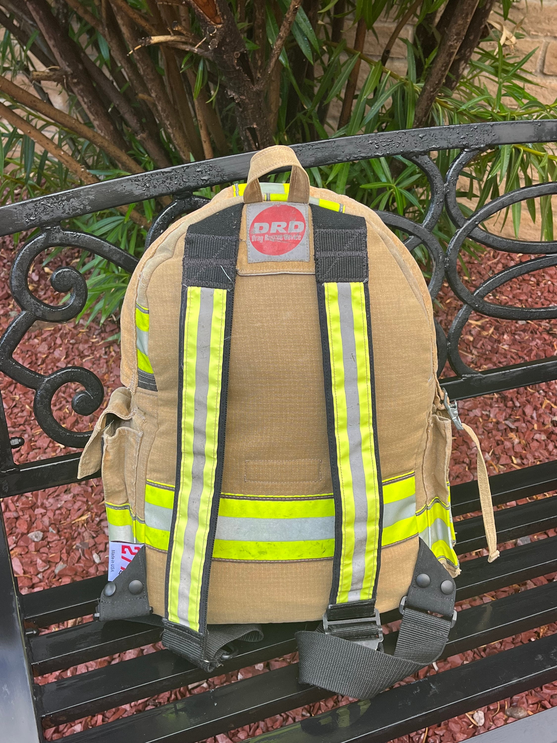 Repurposed Bunker Gear Backpack, a Symbolic and Sustainable Fashion