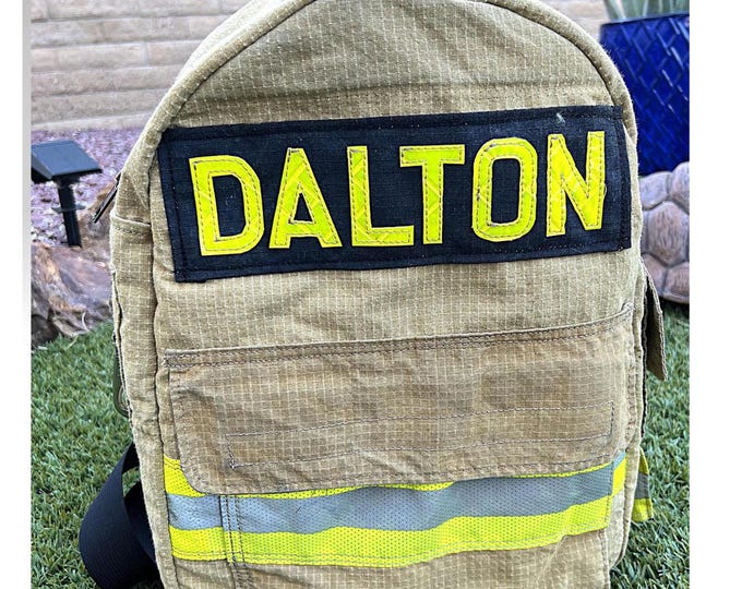 Fireman Personalized Durable Backpack Custom Gear Firefighter Accessory Robust Bag Recycle Handbag Retirement Gift Custom Sac
