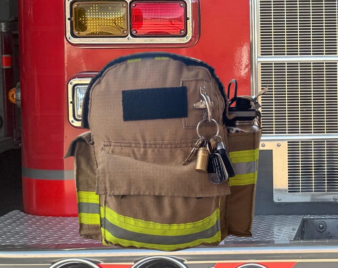 First Responder Sturdy Carryon Travel Backpack Firefighter Retirement Gift Gym Essential Tool Bag Birthday Durable Work Sack