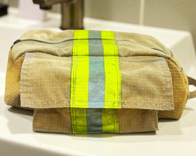 Toiletry Travel Gear Bag for Firefighter Turnout Pouch with Front Pocket Travel Organizer Suitcase Gear Essential Father's Day Gift Idea