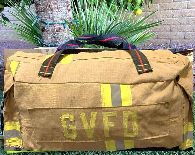 Personalized firefighters duffle bag gear Father's Day Gift transport gym firefighter turnout bag with rugged construction Spacious fireman