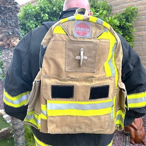 Ryggsäck för brandmän: Återvunnen väska för brandmän, slitstark handväska för nödsituationer
