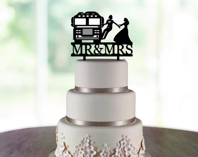 Firefighter wedding cake topper custom bride groom figurine firefighter theme celebration unique first responder decor romantic keepsake