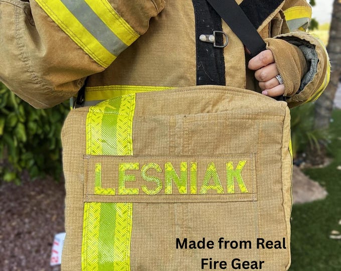 Laptop Personalized Firefighter Organizer Turnout Bag Sling Purse Fire Department Essential Gear Bag Retirement Gift Travel Pack