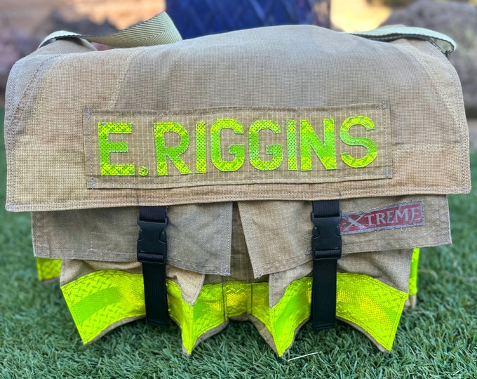 Computer Work Firefighter equipment bag, business bag, retirement bag, laptop bag, turnout fire gear, first responders bag, shoulder bag