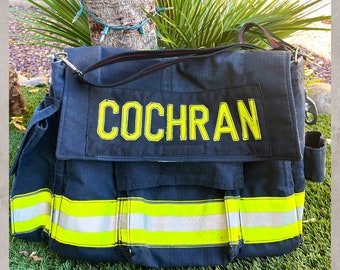 Your Own Firefighter Duty Bag with Adjustable Straps Firefighter Commuter Bag  Computer Fire Gear bag Gift for Him and Her Tool Bag