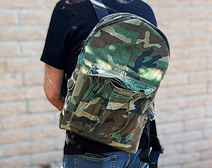 Camouflage backpack for outdoor tactical travel carryon deployment rucksack army surplus durable hiking men’s gear first responder bag