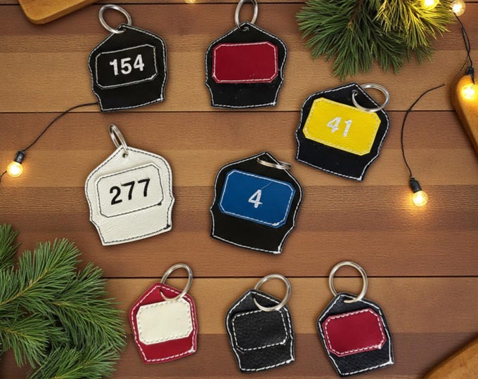 Handmade firefighter keychain personalized fire gear badge station number charm custom firefighter gift unique fireman keepsake accessory