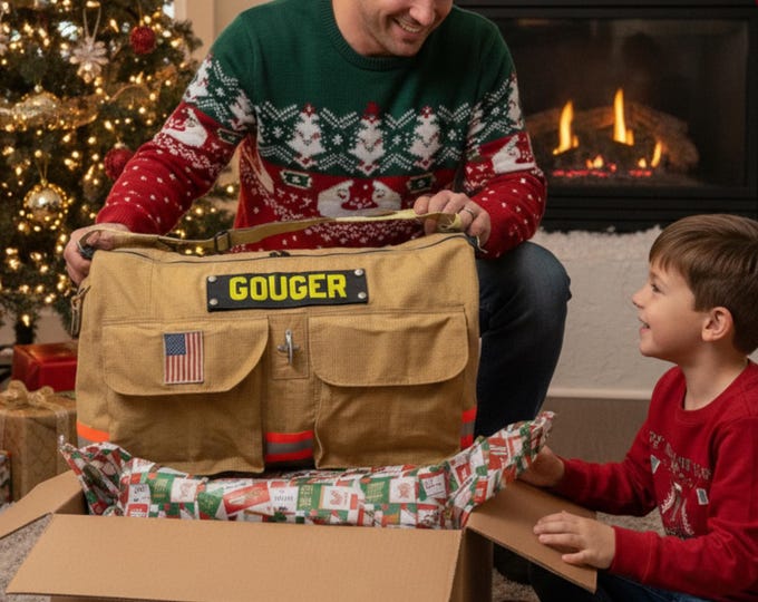 Firefighter Christmas Survival Fire Department Equipment Duffle Bag Travel Functional First Responder Emergency Preparedness Tool Sack