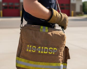 Firefighter Office Work Computer Bag Storage Essential CarryOn Travel Handbag Gift Organizer Birthday Retirement Messenger Present