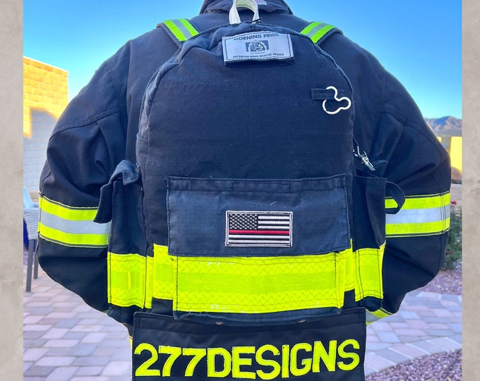 Work backpack for Retired firefighter Essential Tool Bag Metal Key Holder Decommissioned Retirement Accessory Fire Department Sack