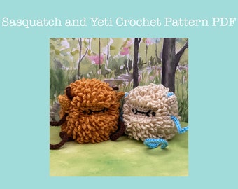 Sasquatch and Yeti Crochet Pattern, Amigurumi, PDF