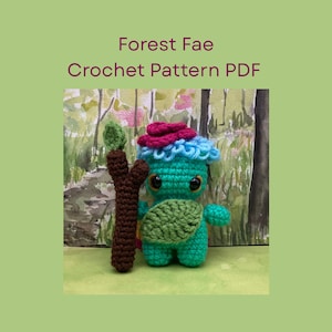 Virkmönster för skogsälvor, Amigurumi, PDF