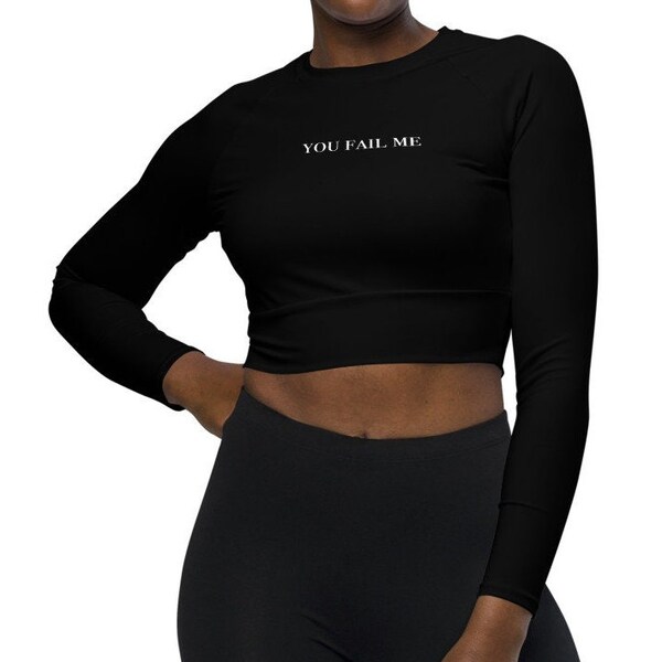 You Fail Me - Unholy Ordeal - Recycled long-sleeve crop top