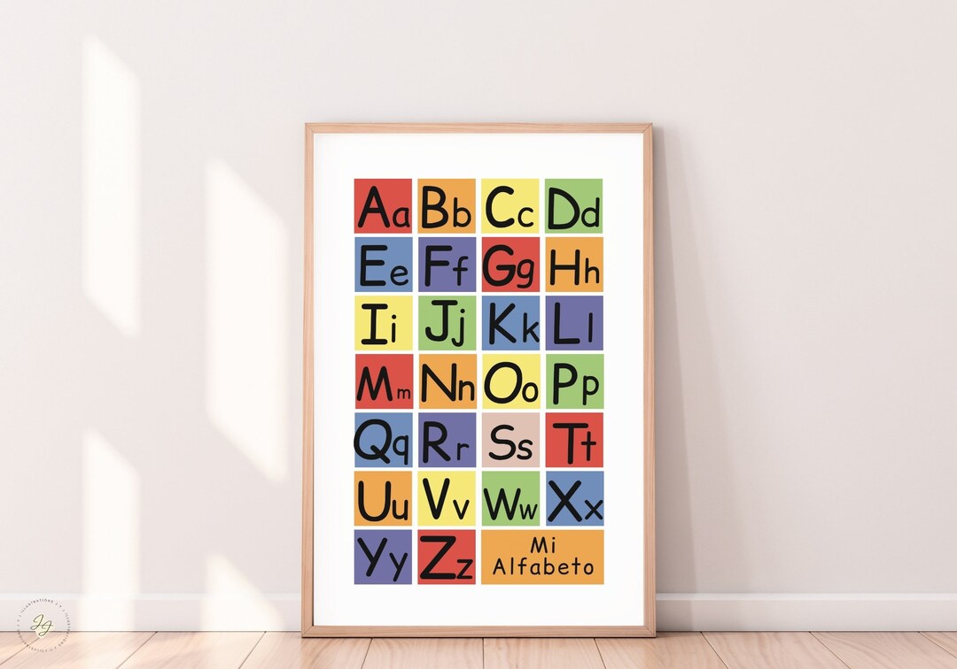 ABC Minus and Uppercase , Children's Alphabet, Children's Art, ABC ...