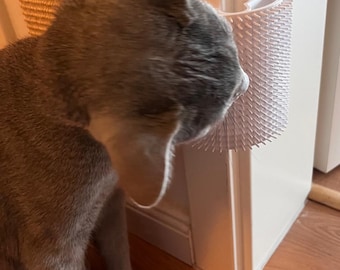 Cat Wall Scratcher | Corner Self Groomer | Wall Mounted Cat Brush | Face Scratcher | Pet Grooming Pad