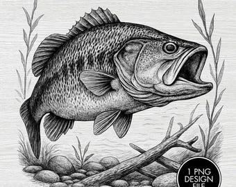 Bass Engraving PNG File, Laser Engraving Files, Laser Burning, Laser Ready, Laser Cut File, Laser Burn PNG, LightBurn, Glowforge