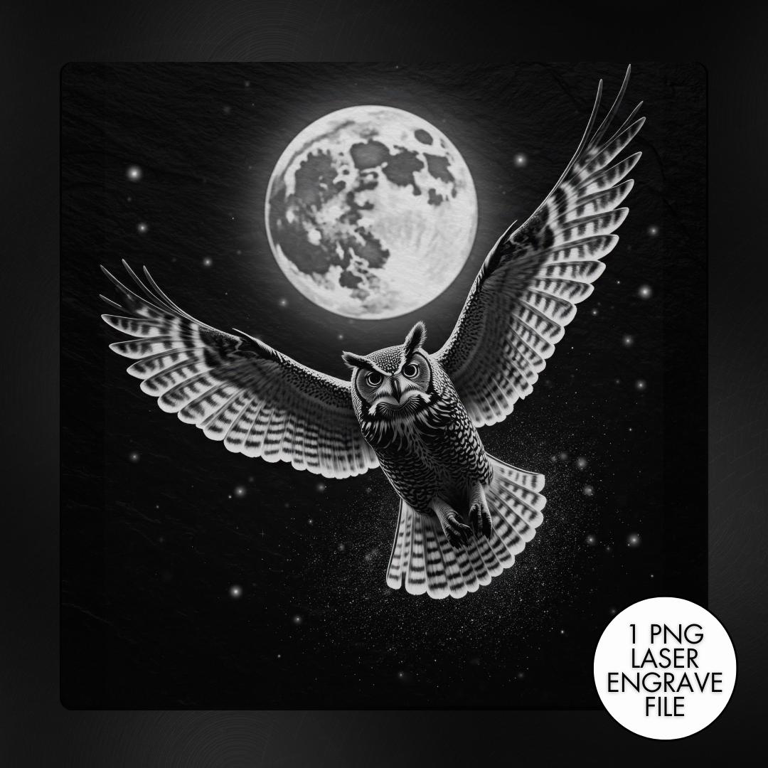 Owl Laser Engraving PNG, Slate Engraving PNG, Laser Burning, Laser Ready, Slate Coaster PNG, Laser B