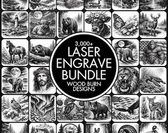 3000+ Laser Engraving PNG Files Bundle, Laser Burn Bundle, Entire Shop Sale, Laser Ready, Wood Burn Files, Laser Burn PNG Files