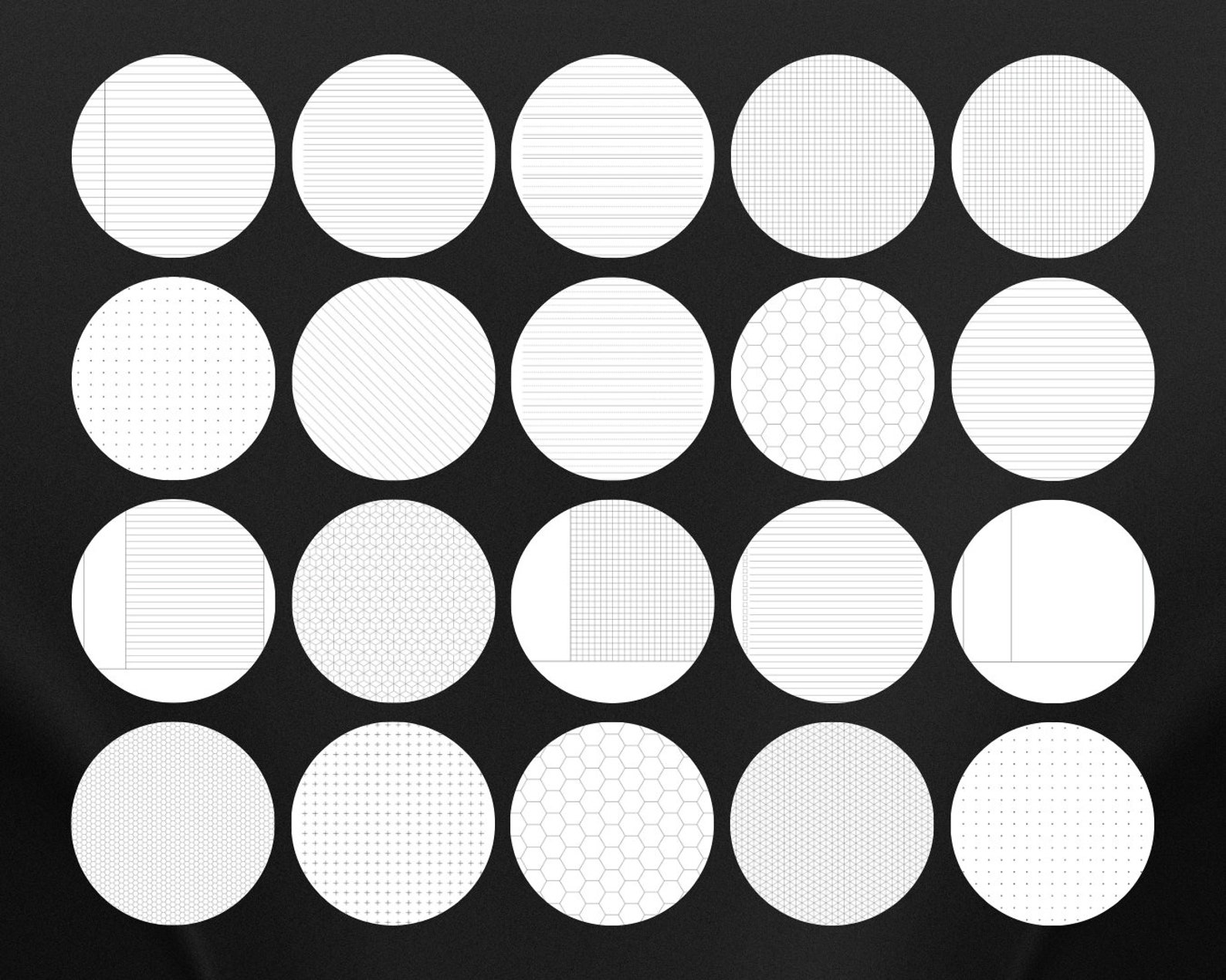 40 Lined Paper and Graph Procreate Brushset, Lined Paper Brush