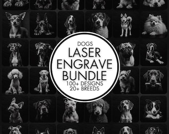100+ Dog Laser Engraving PNG Files for Slate Coasters, Entire Shop Sale, Laser Engraving Files, Laser Ready, Laser Cut PNG, Laser Burn Files