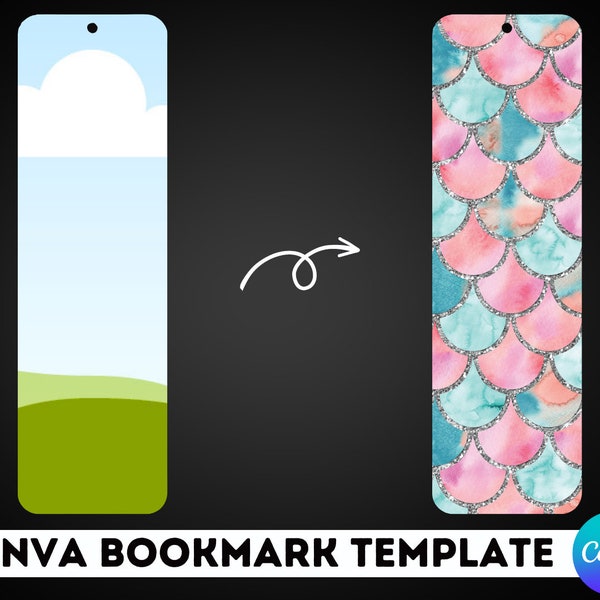 Bookmark Template, Editable Bookmark Template, Canva Template, Custom Canva Photo Template, Canva MockUp, Editable Canva Frame