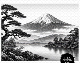 Japanese Engraving PNG File, Laser Engraving Files, Laser Burning, Laser Ready, Laser Cut File, Laser Burn PNG, LightBurn