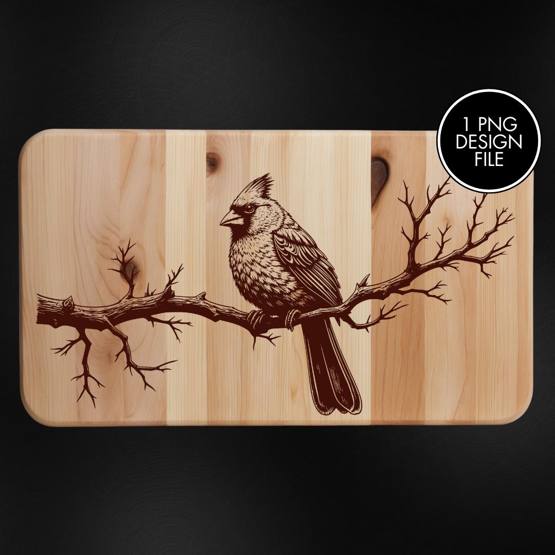 Cardinal Cut File Cardinal Cutting Board PNG SVG Files, Laser Engraving Files, Laser ...