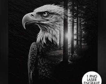 Eagle Laser Engraving PNG, Slate Engraving PNG, Laser Burning, Laser Ready, Slate Coaster PNG, Laser Burn File, LightBurn