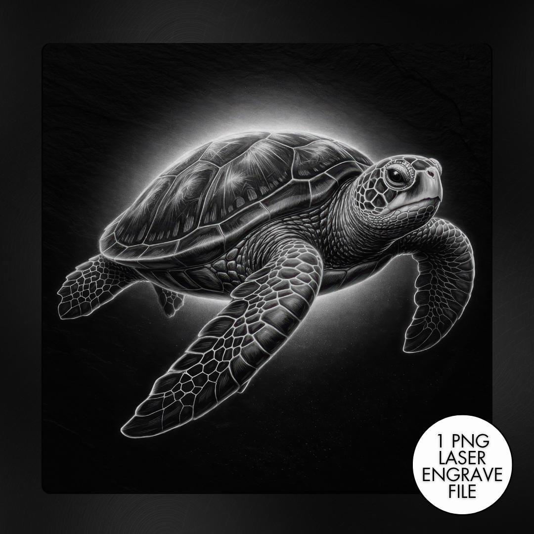 Sea Turtle Laser Engraving PNG, Slate Engraving PNG, Laser Burning ...