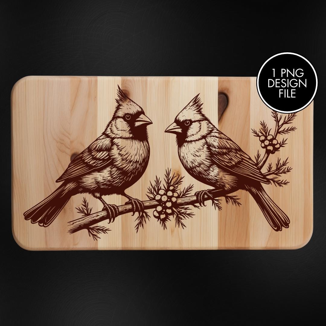 Cardinal Cut File Cardinal Cutting Board PNG SVG Files, Laser Engraving Files, Laser ...