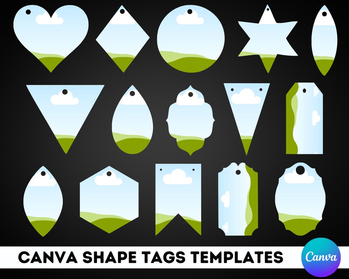 Canva Tag Template Editable Tag Template Canva Template Custom Canva