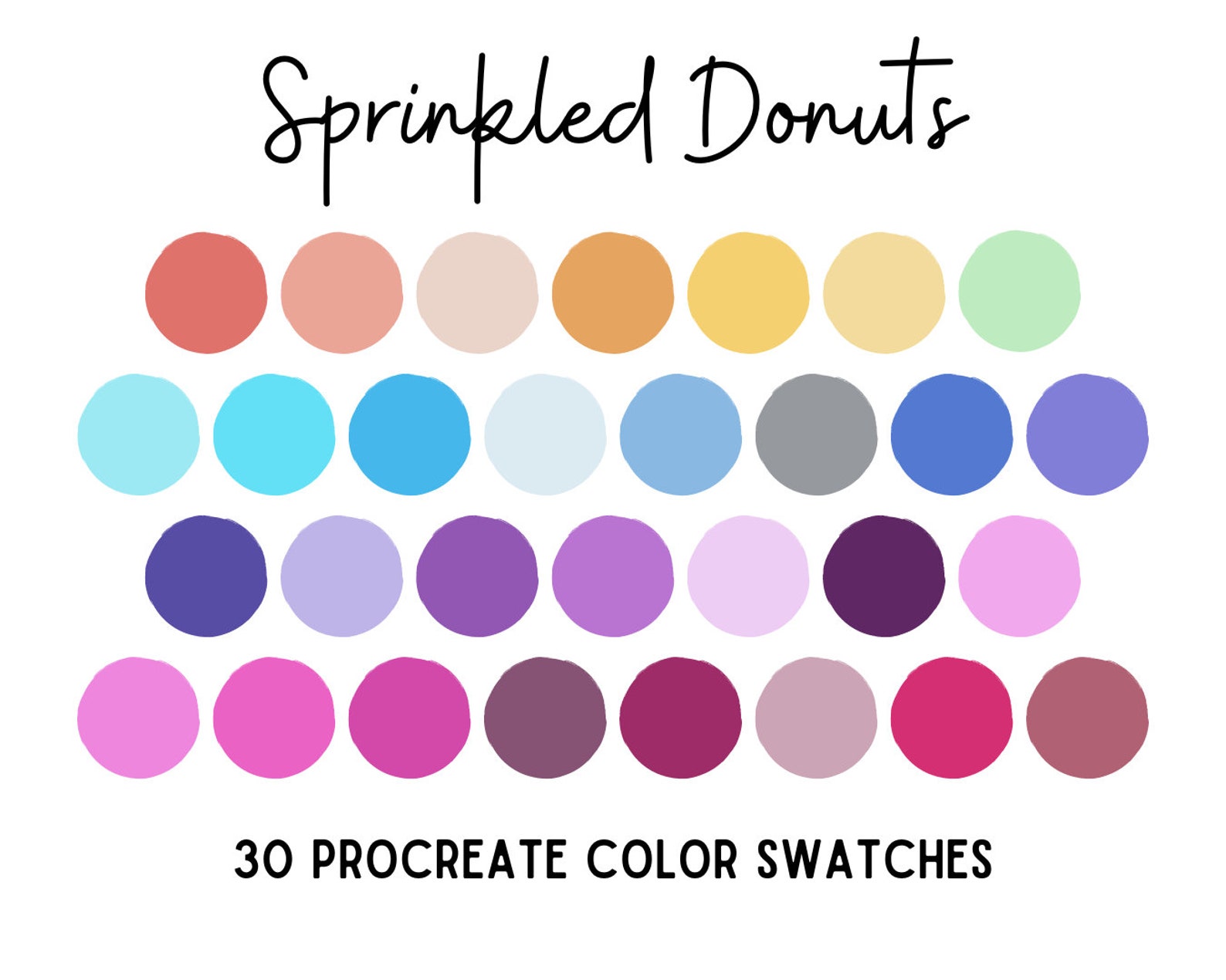Procreate Color Palette Procreate Swatches Palette for Etsy