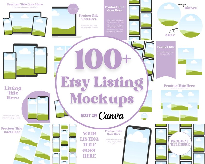 100 Etsy Listing Mockup Templates Canva Mockup Templates Etsy