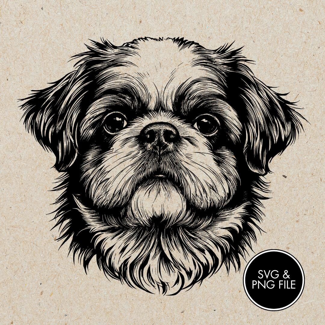 Shih Tzu Cutting Board PNG SVG Files, Laser Engraving Files, Laser ...