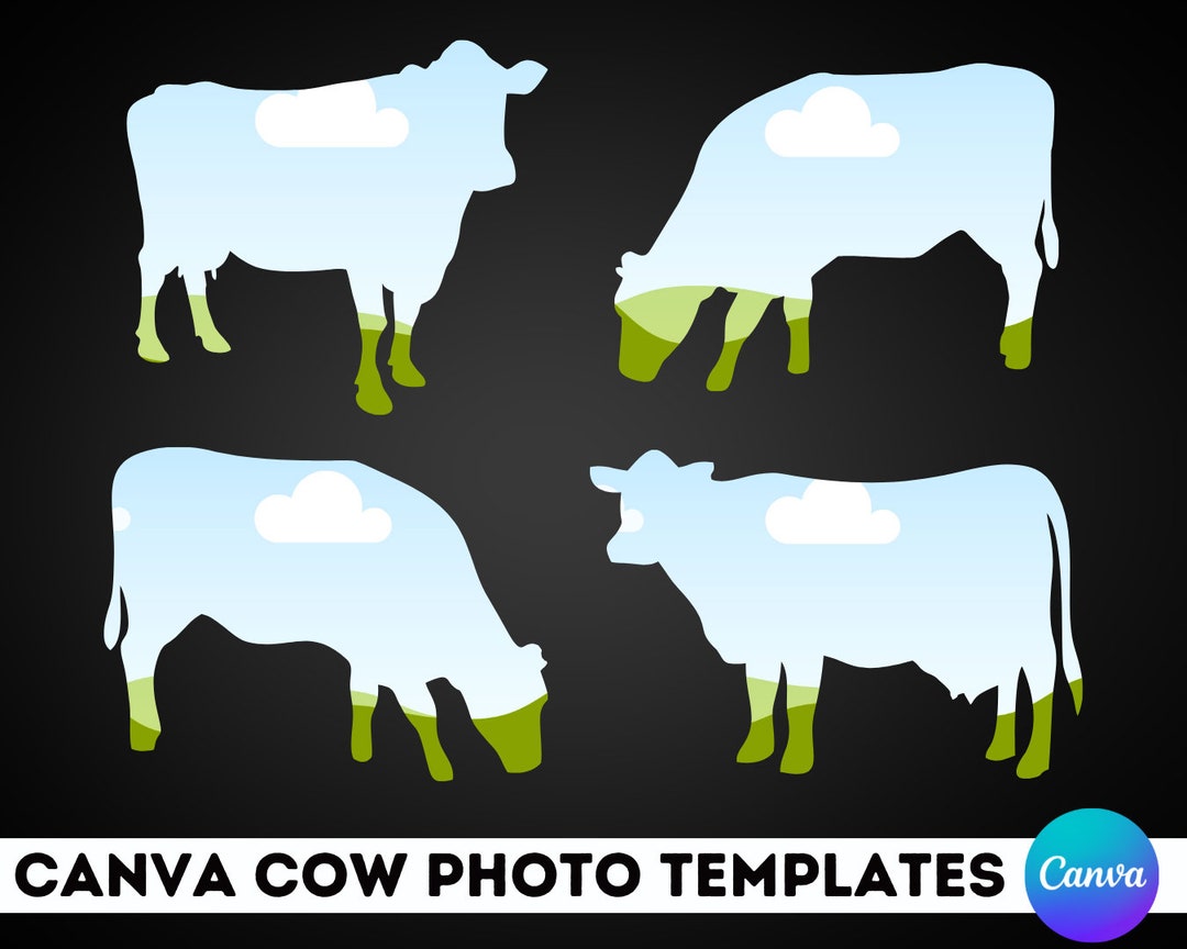 Canva Cow Template, Editable Cow Template, Canva Template, Custom Canva Canva Cow Template, Editable Cow Template, Canva Template, Custom Canva