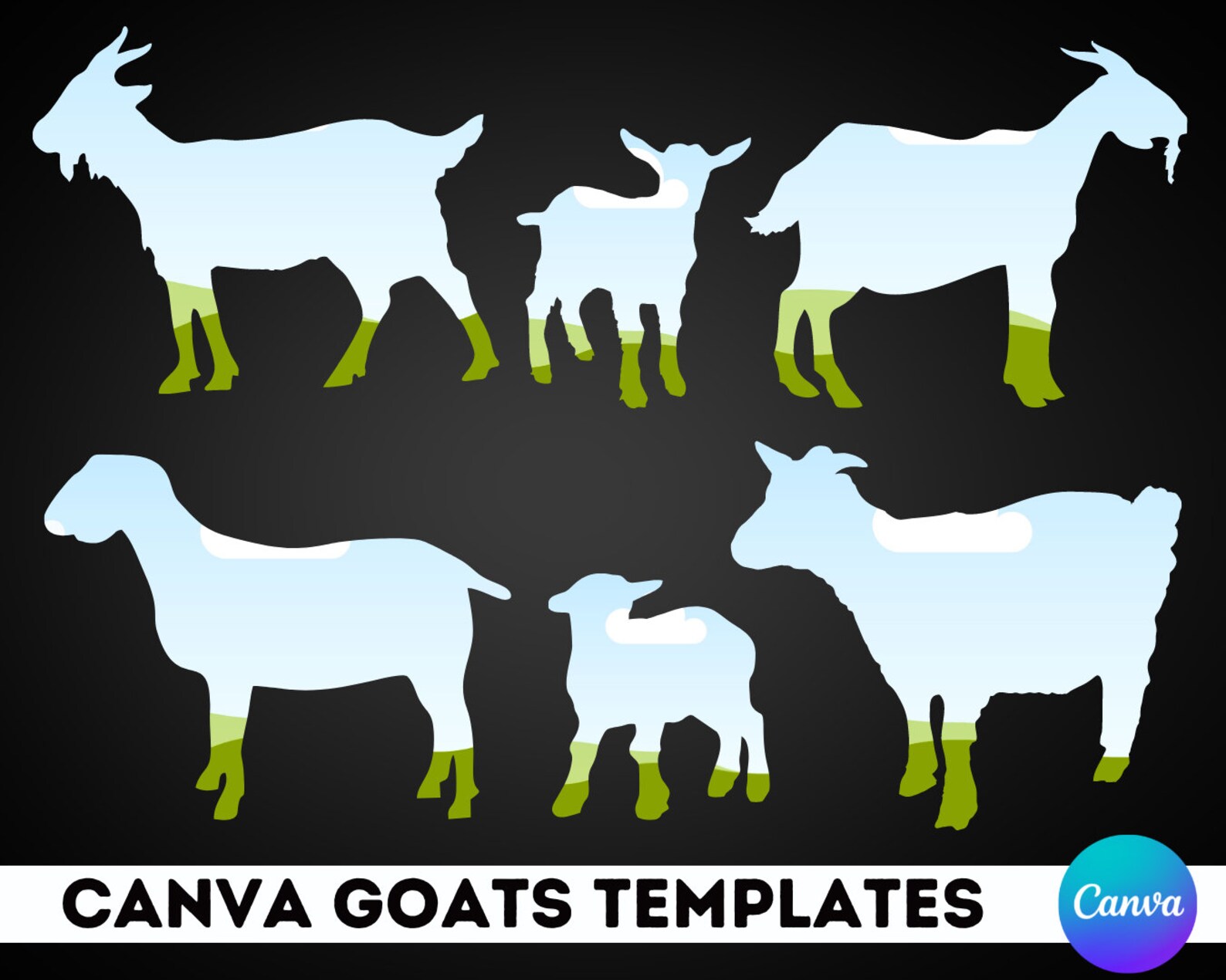 Canva Goat Template Editable Goat Template Canva Template - Etsy