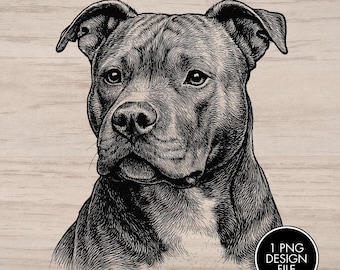 Pitbull Engraving PNG File, Laser Engraving Files, Laser Burning, Laser Ready, Laser Cut File, Laser Burn PNG, LightBurn, Glowforge