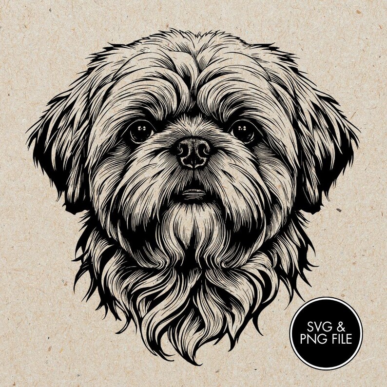 Shih Tzu Cutting Board PNG SVG Files, Laser Engraving Files, Laser ...