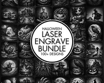 100+ Halloween Laser Engraving PNG Files for Slate Coaster, Entire Shop Sale, Laser Engraving Files, Laser Ready, Laser Cut, Laser Burn