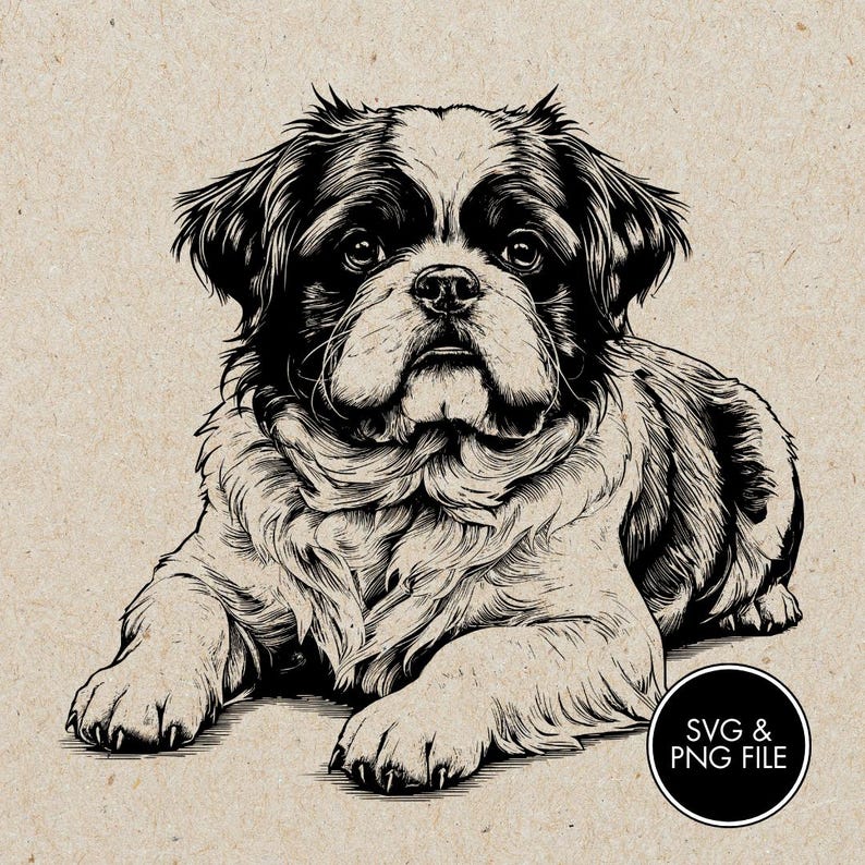Shih Tzu Cutting Board PNG SVG Files, Laser Engraving Files, Laser ...