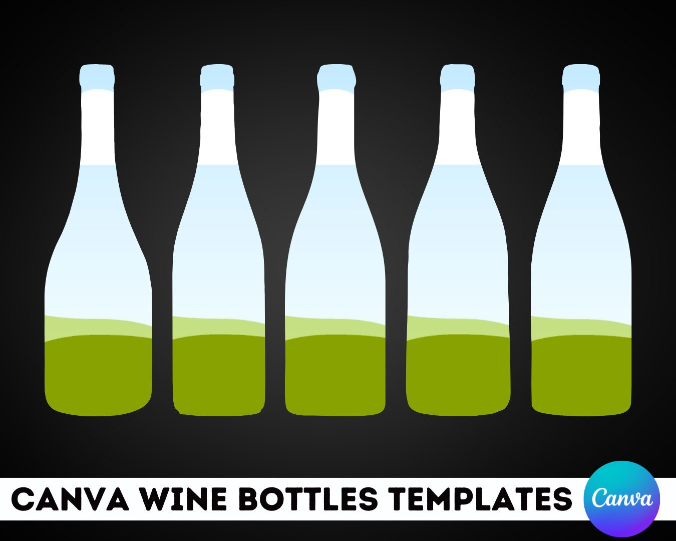 Canva Wine Bottles Template, Editable Bottle Template, Canva Template Canva Wine Bottles Template, Editable Bottle Template, Canva Template