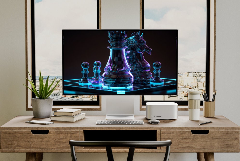 Futuristic Cyber Chess Holographic Pieces AI Stock Illustration -  Illustration of game, virtual: 281330406