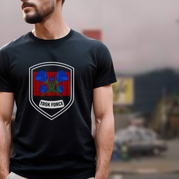 Twin Peaks Inspired Graphic T Shirt, TV Series Shirt for Twin Peaks Fan, Blue Rose Task Force Fan Art