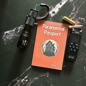 Maine Ghost Hunting Passport & Stickers | Haunted Locations Guide | Paranormal Investigation Sites | Ghost Hunter