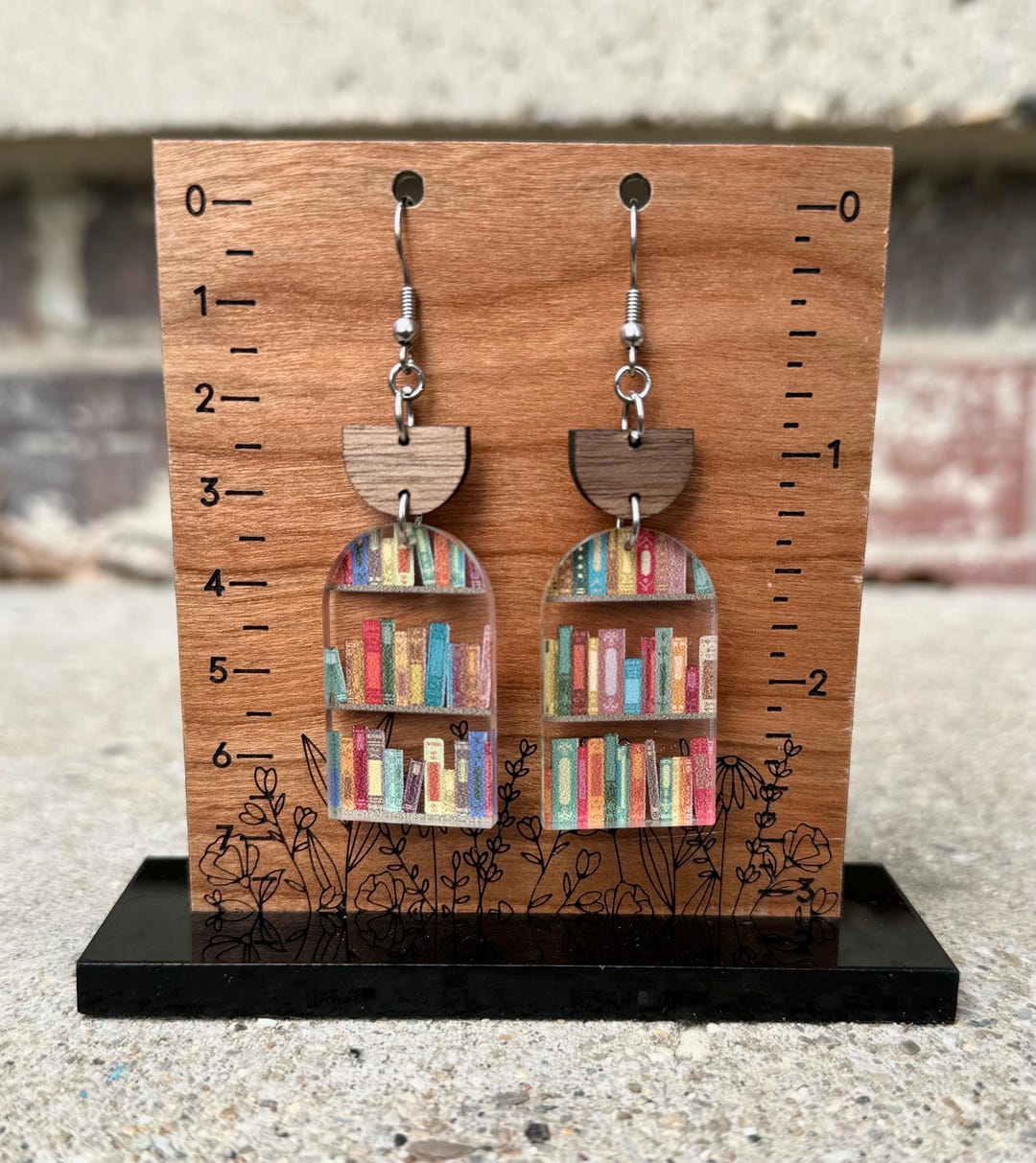 Folded Book Earrings